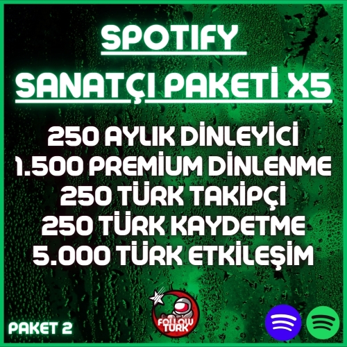  ⭐SPOTİFY SANATÇI PAKETİ 2  ANLIK + GARANTİ⭐